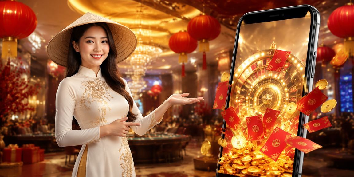 Phong bì đỏ may mắn và nón lá Việt Nam bên vịnh Hạ Long – biểu tượng thưởng và may mắn trong văn hóa Việt