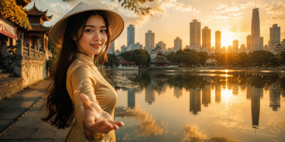 Thành viên VIP tìm hiểu FAQ tại Hà Nội với nón lá truyền thống