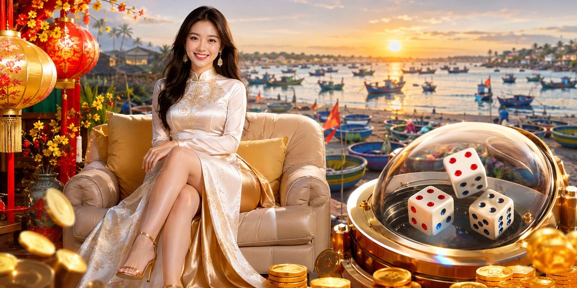 Trò chơi Tài Xỉu phong cách truyền thống Việt Nam tại Mũi Né với áo dài