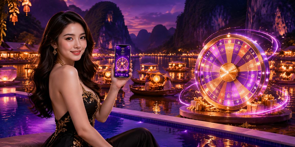 Bàn roulette neon tại sòng bạc trực tuyến 707